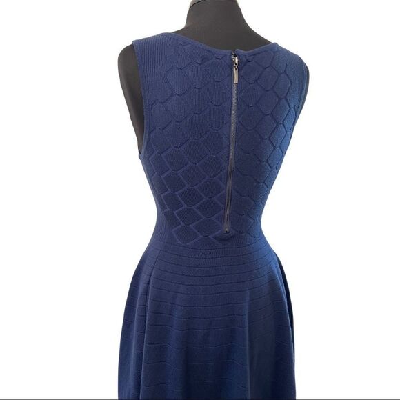 𝅺torrid Blue Mixed Stitch Sleeveless Back Zip Sweater Dress Sz 10 - Picture 8 of 13